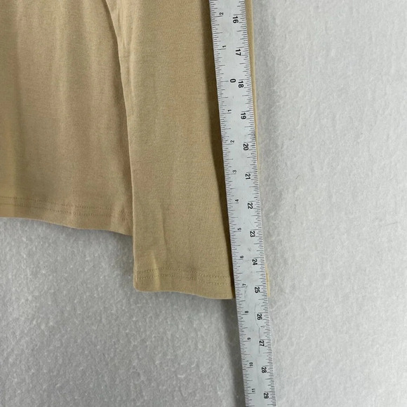 Levi's Shirt Women's Sz 18/20 Light Brown Long Sleeve Knit Henley Snap Pullover - Picture 4 of 11